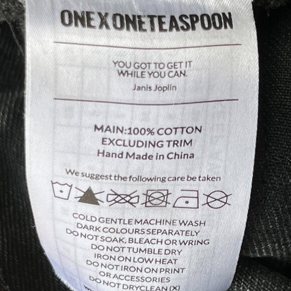 ONE X ONE TEASPOON DENIM SHORTS WOMEN’S sz 27 Button Fly High Rise Cuffed - Picture 8 of 11